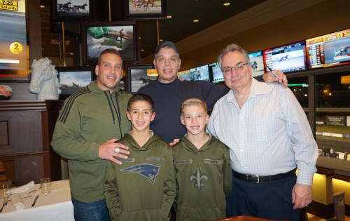 Peter Grandich with all-time NFL great Joe Klecko, his son and three-time Super Bowl winning son Dan Klecko, as well as Dan's two sons.